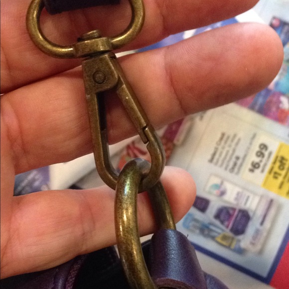 Purple Leather Crossbody Bag - Picture 6 of 6